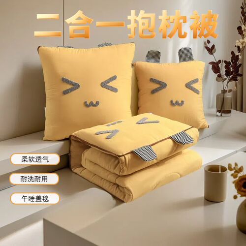 2025新款床上用品抱枕被子两用办公室车载家R用多功能午睡抱枕被