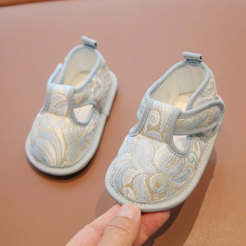 中式周岁鞋子男宝宝布鞋秋季婴儿鞋1到2岁宝宝鞋子春秋款抓周鞋男