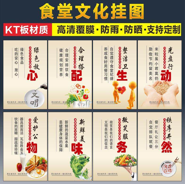 企业工厂学校园食堂餐厅文化布置墙贴纸装饰画节约珍惜粮食标语画,家居饰品,软装墙贴,淘宝优惠券,粉丝福利购,淘宝优惠卷