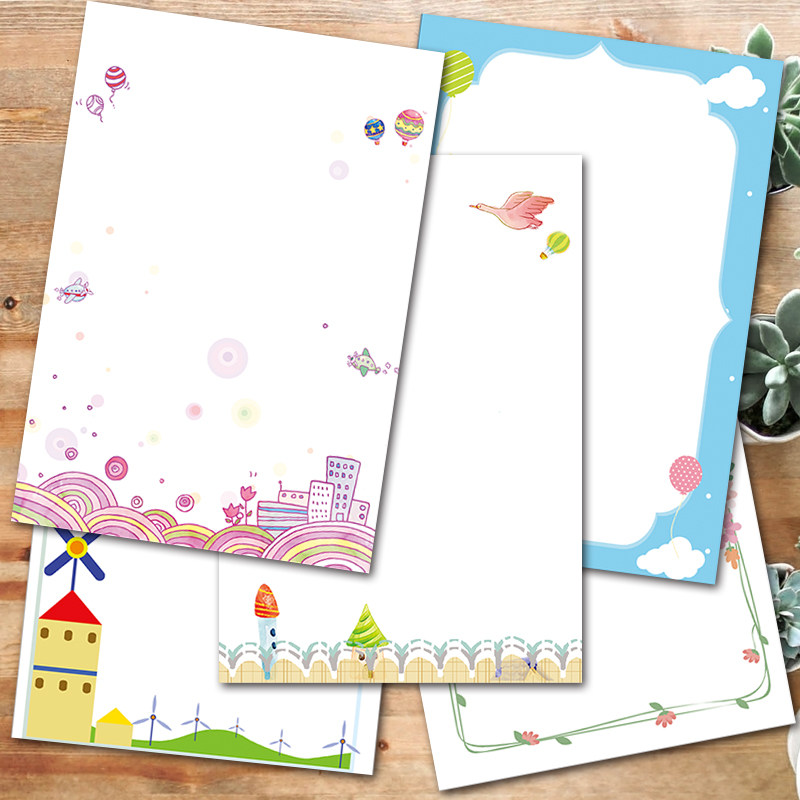 A5信纸多图案混装彩色纸 A4一半大小有花纹的彩纸 有线空白小清新,文具电教/文化用品/商务用品,信纸,淘宝优惠券,粉丝福利购,淘宝优惠卷