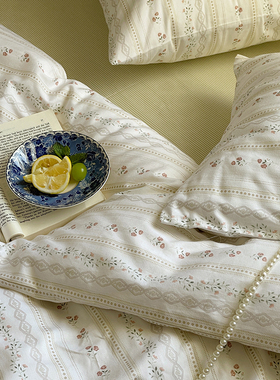 复古小碎花纯棉被套单件160x210单双人180x220全棉被罩150x215