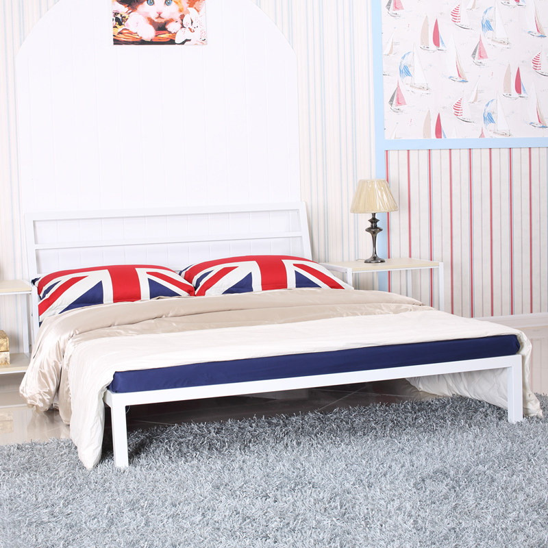 欧式双人床单人床公主床铁艺床铁床架儿童床1.5米1.8简约现代铁床