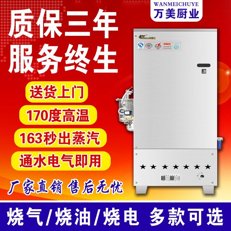 电加热蒸汽机家用锅炉蒸汽发生器商用小型高温燃气煮豆浆酿酒专用