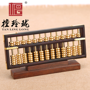 红木中式算盘紫檀木制工艺品摆件算盘家居用品老式小算盘创意礼品