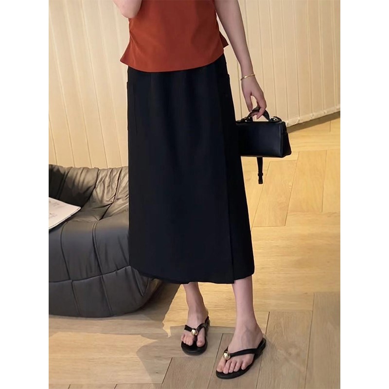 大码女装春夏宽松百搭开叉裙裤胖mm梨形身材显瘦九分休闲阔腿裤子