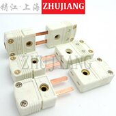 B型测温线连接器 B热电偶连接器B型白色插头 B型 PT100热电偶插头