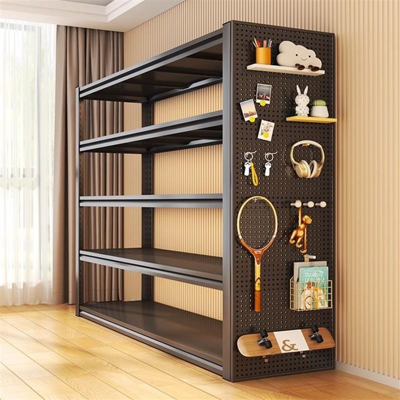 洞洞板货架家用落地置物架多层阳台仓库杂物收纳架V商用超市展示