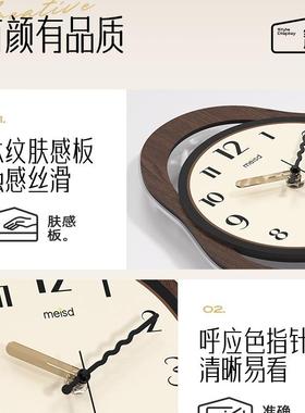 餐厅艺术现复古钟表挂钟客简F98SSHH7约代厅创时钟挂墙意2025新款