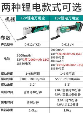 充V电式万宝多功能电修边机用14892锂电电铲切割机木工动工具