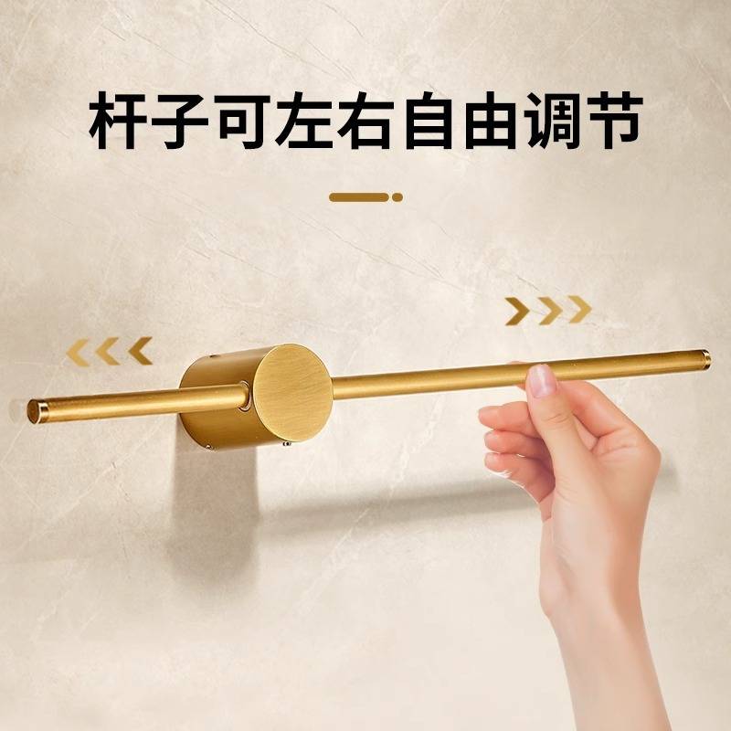 轻奢仿古毛巾杆极简全铜毛巾架单杆卫生间酒店别墅浴巾架浴室挂架