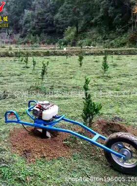 程四冲大功率钻挖坑机小型农用栽WIQ地树种树钻土机打电线杆洞机