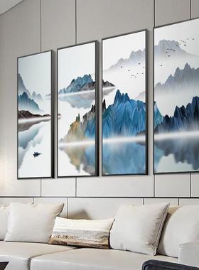 画中式客厅山水画水墨室装饰条办公茶室挂画堂屋中堂OED画沙发屏