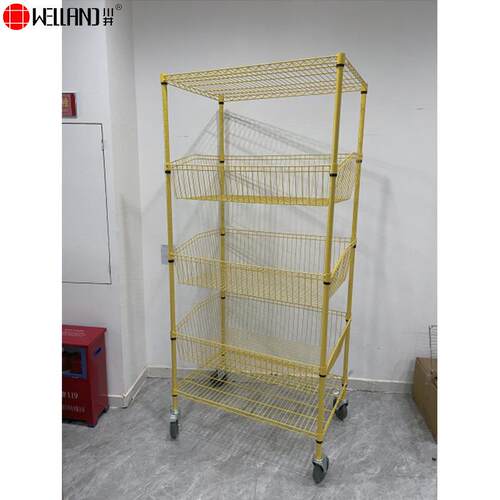 新款五大容量网篮物置架杂物工多具层收纳架可移动功BK906019能电