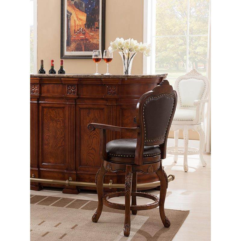 欧椅式实吧台椅木靠背家用高脚凳旋转高椅美式酒吧岛925台台吧凳吧凳,影音电器,DIY配件,淘宝优惠券,粉丝福利购,淘宝优惠卷