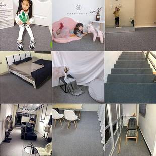 灰色地播毯拍照满铺Y6575844办公室火地垫客厅卧室红直背景毯网防