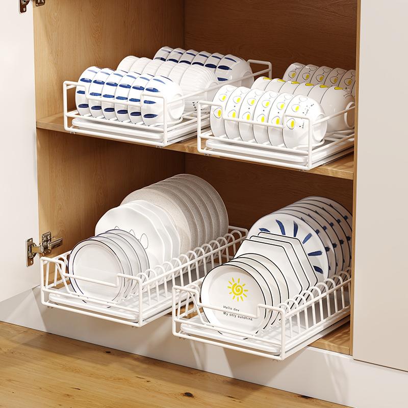 厨房水篮碗碟橱F9755S69柜内抽式下槽拐角碗盘调味调料抽拉屉收纳