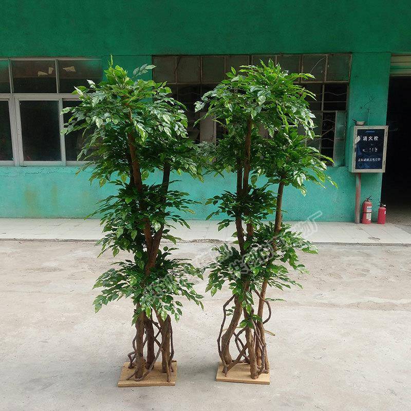 厂家直销真树叶室内软装仿绿植盆CF0108景假枝树人造小榕树榕1.8
