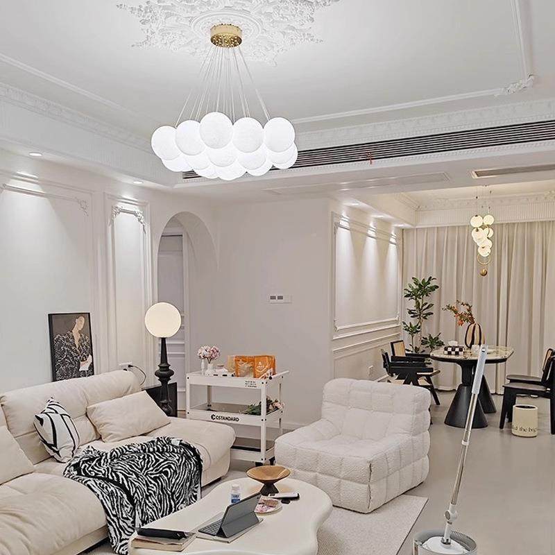 法式轻奢吊灯客餐099厅具灯厅儿童房浪漫球灯圆球泡泡灯星房间卧,家装灯饰光源,智能吊灯,淘宝优惠券,粉丝福利购,淘宝优惠卷