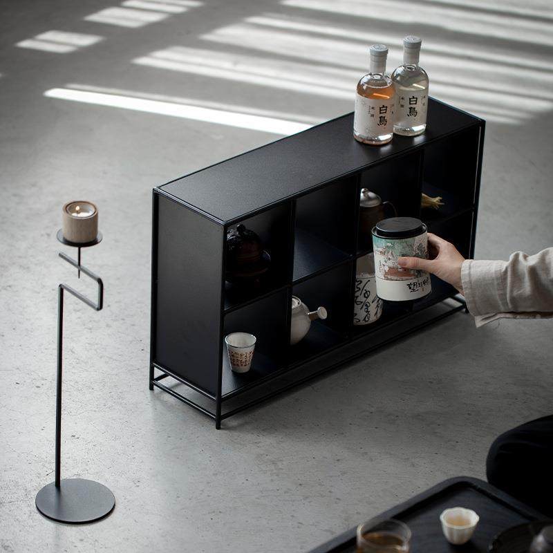 dat060铁艺棚架茶子具架桌上收纳置物茶小博古架多宝架阁展示架