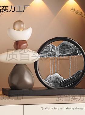 来转流沙画摆时件客厅酒柜电质省实力视柜玄运关高旺档装饰品办公