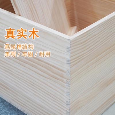 木箱拼床榻榻米窗柜收纳箱001大号储物箱飘小户木型约实收简纳柜梦源