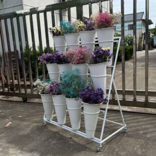 鲜花展示架花店用摆摊落地花桶用品婚庆花篮高脚底座置物架鲜花架