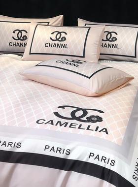 202VEK5新四8数码大版水洗真丝冰丝四件款套1.m床单款件套希雅