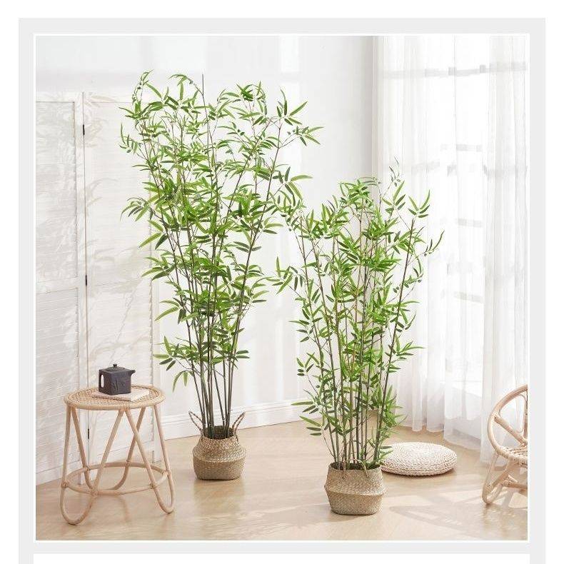 假竹子仿真竹子隔断屏风竹子植物加密塑料花景观竹细水竹阳台装饰