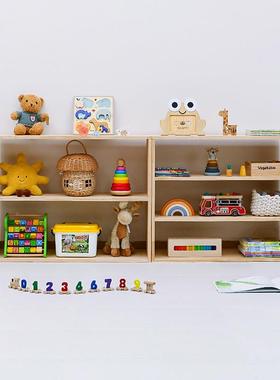 幼儿园蒙氏教具柜实儿木约储物柜家用宝宝童房玩具纳收88403架置