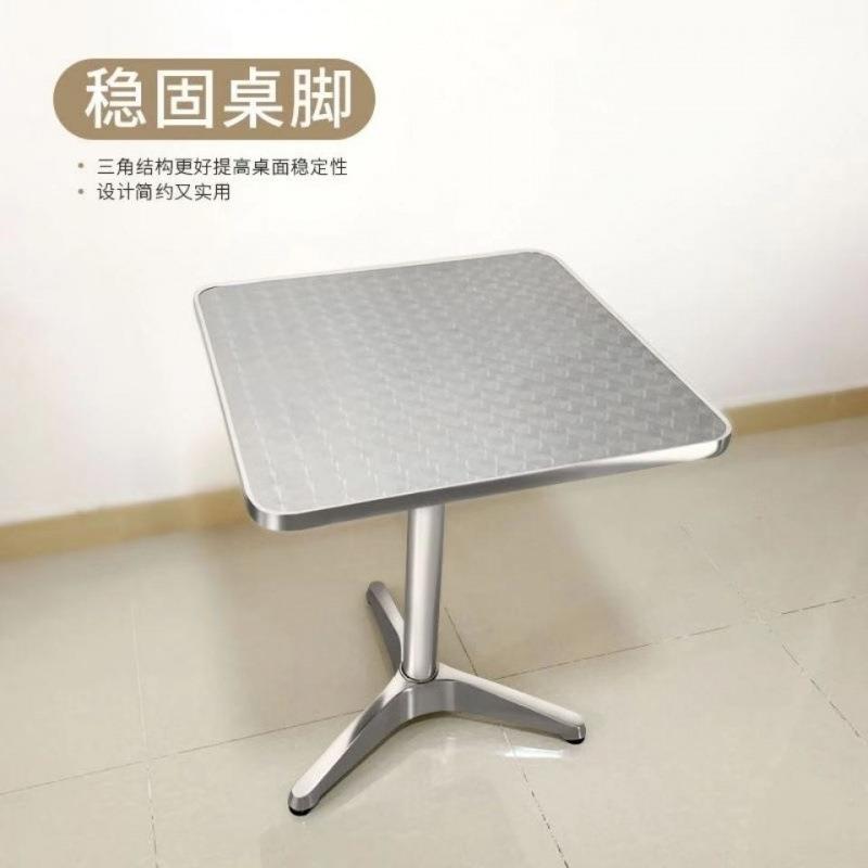 家方桌摆摊折叠餐子桌不锈钢用简见详情易饭桌出租屋圆门市新便捷