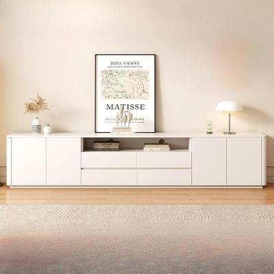 奶油风电现户代实木高款电视柜客厅家用小型轻极简AUO茶几视柜组