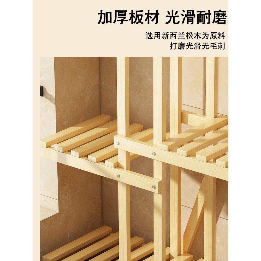 地式阳台小花架多盆层室内花架花架子木质落架小空间客厅152置物