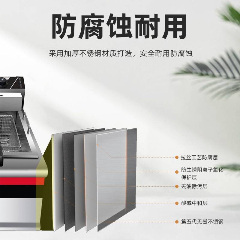 商用加厚大容量904电炸炉炸鸡排机器双缸44升恒温炸串机22升油炸