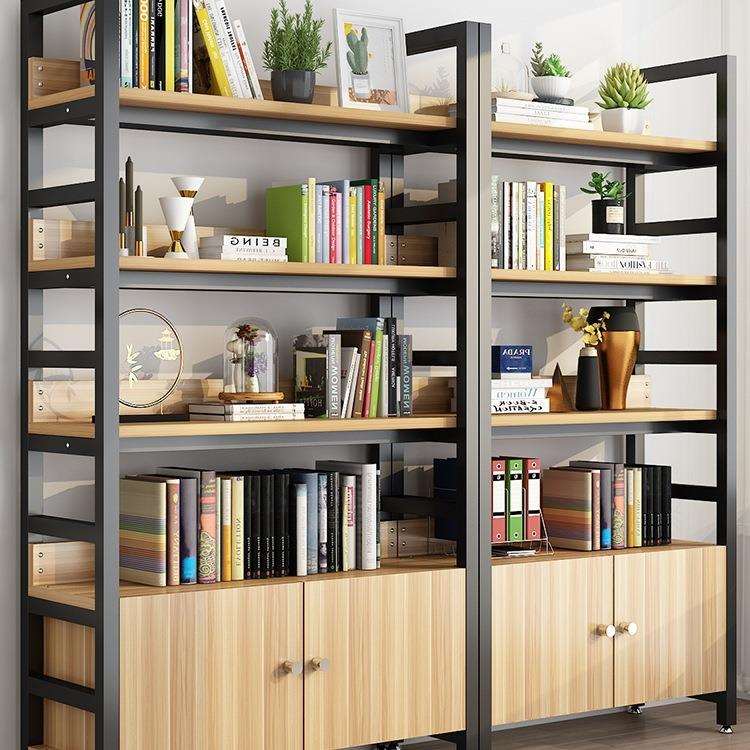 书架置物架落地家用卧室铁艺多层储物货架子简易钢木儿童