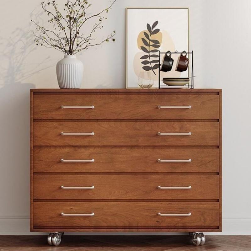 Fls中古斗柜客厅收纳柜客厅立柜复古实木抽屉柜卧室置物柜靠墙储