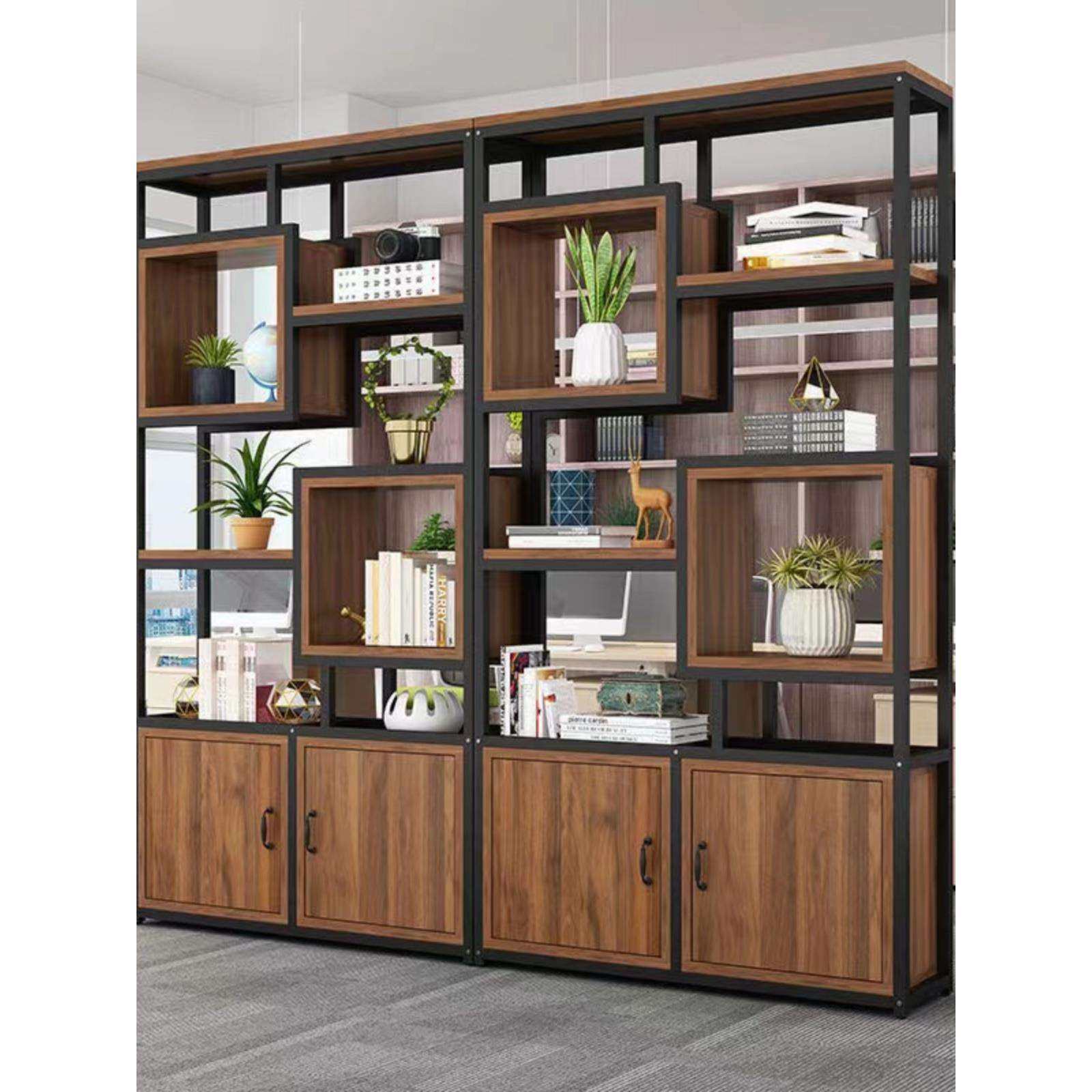 书架落地简约多层书柜办公室现代屏风花架客厅铁艺隔断墙置物架,电子元器件市场,其它元器件,淘宝优惠券,粉丝福利购,淘宝优惠卷