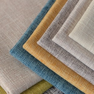 仿棉麻布料竹节麻布软硬包沙发套车套箱包桌布抱枕沙发布料布匹