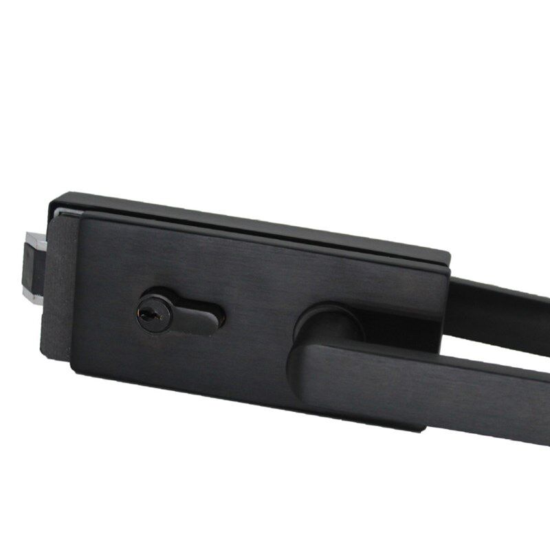 无框玻璃门锁铝合金圆形方形中央执手锁玻璃门把手锁锌合金