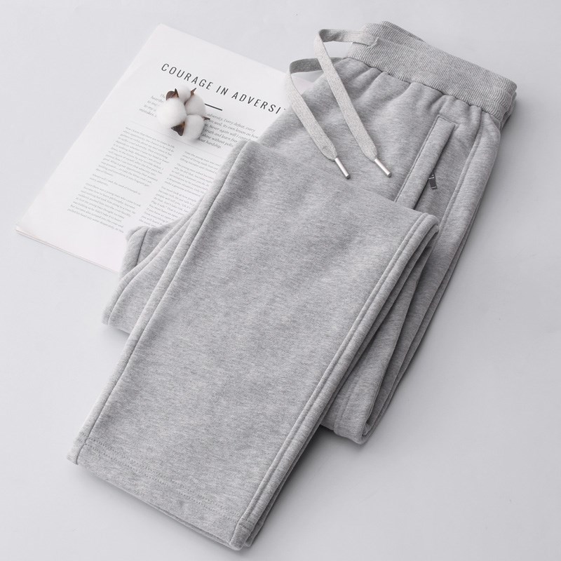 卫裤女2024新款秋冬加绒加厚裤子抗皱直筒休闲长裤女士全棉运动裤