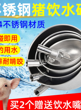 猪用自动饮水碗小猪不锈钢饮水器碗式仔猪喝水喂水器猪舍养殖设备