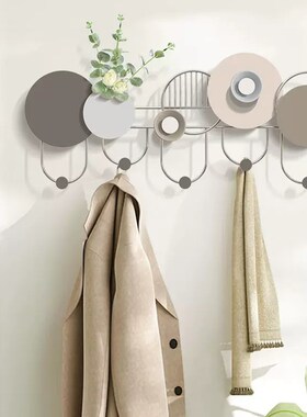 进门口玄关挂钩墙上书包收纳壁挂入户门后墙壁衣帽钩挂衣架免打孔