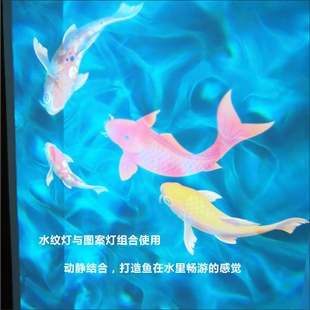 动态水纹灯水波纹投射灯户外防水地面图案射灯旋转logo广告投影灯