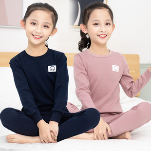 加厚 男孩睡衣线衣线裤 儿童纯棉内衣套装 磨毛秋冬保暖女童秋衣秋裤