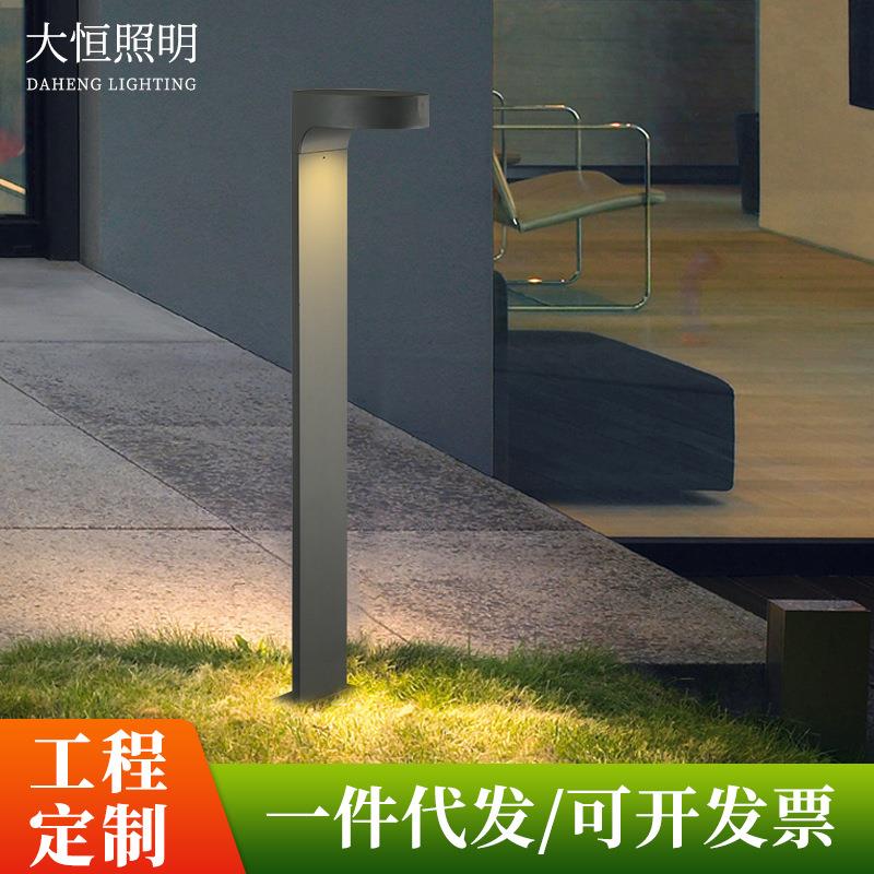 太阳能led户外方形草地灯园林别墅景观灯防水简约庭院铝材草坪灯