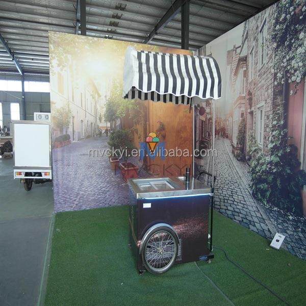 网红Gelato冰淇淋设备户外移动摆摊用商用冰淇淋摆摊车