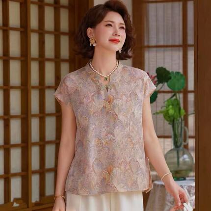 2026气质新中式年轻妈妈装夏季洋气时尚中老年女装套装zy2652