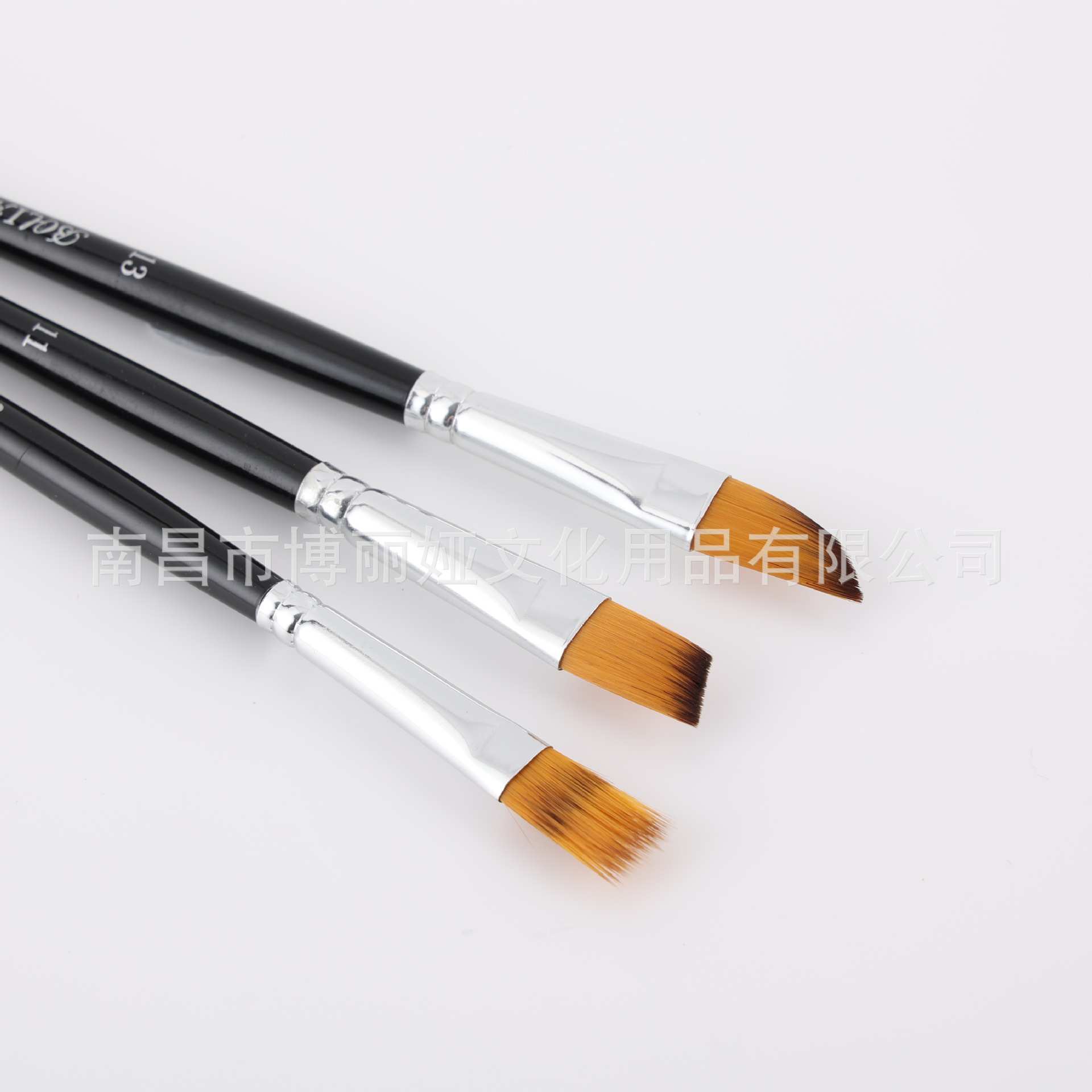 跨境15支尼龙毛画笔套装美术学生dy绘画水彩画笔丙烯油画笔刷