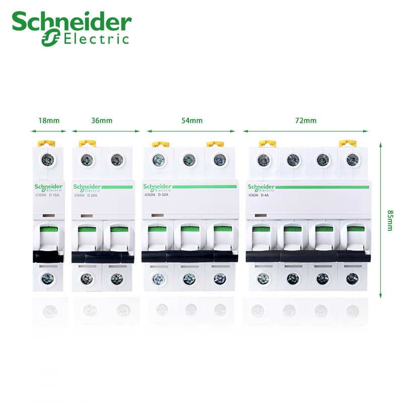原厂schneider断路器空气开关A9F18401 iC65N 4P C1A