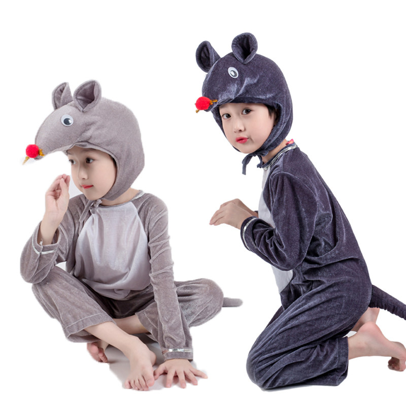 小老鼠儿童演出服猫和老鼠表演服幼儿园动物服装舞蹈服猫鼠之夜秋