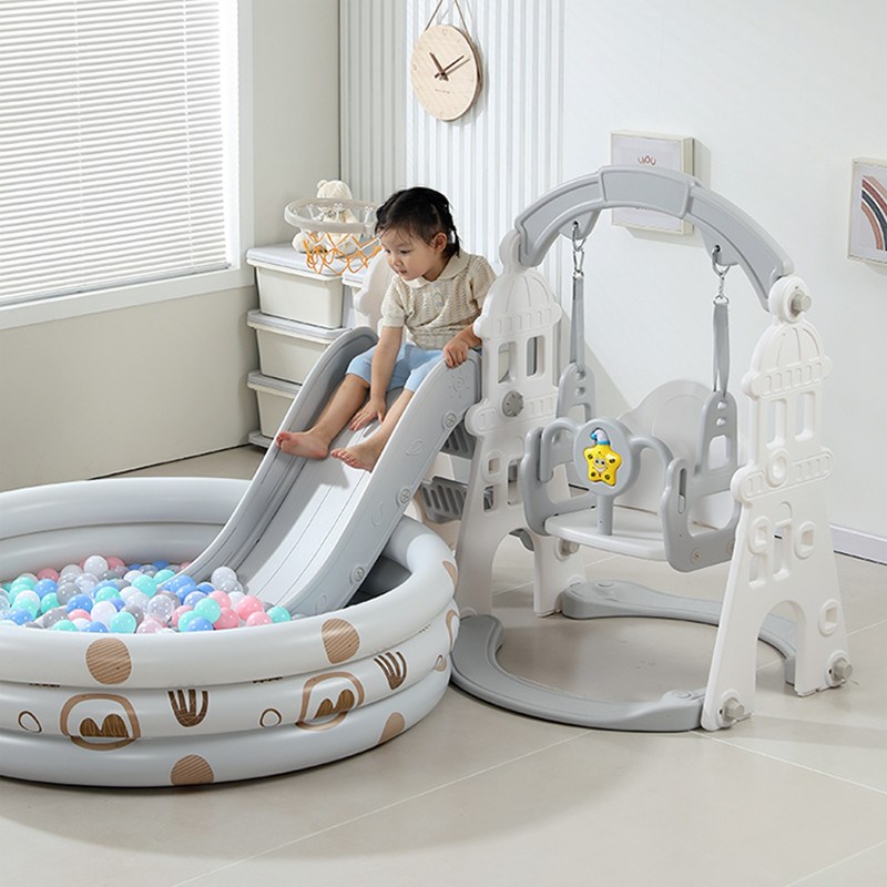 滑滑梯儿童室内家庭用秋千海洋球泳池二合一宝宝多功能小型玩具
